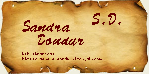 Sandra Dondur vizit kartica